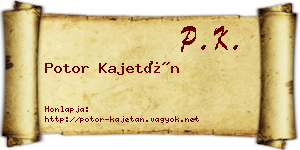 Potor Kajetán névjegykártya